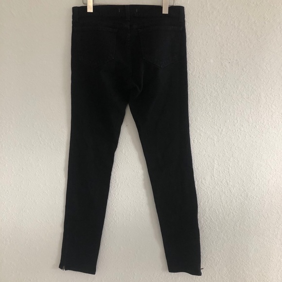 J BRAND Black The Deal Zip Black Skinny Jeans - Picture 4 of 11